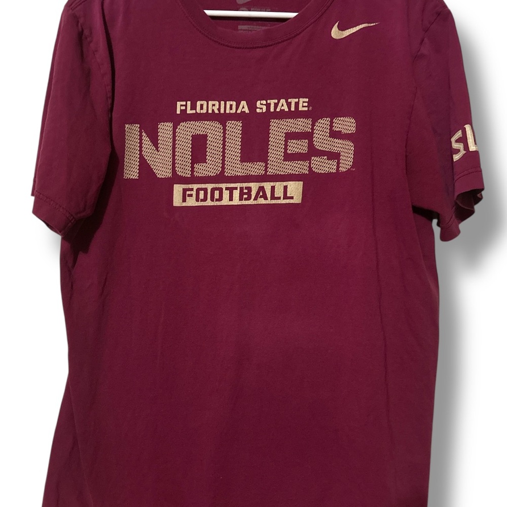 Nike Burgundy T-Shirt with White Print
